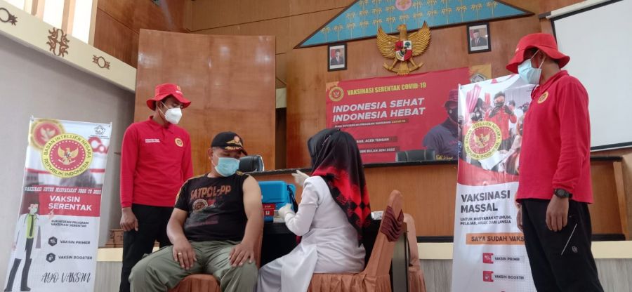 Dorong Percepatan Menuju Endemi Covid-19, BIN Daerah Aceh Gelar Vaksinasi Booster