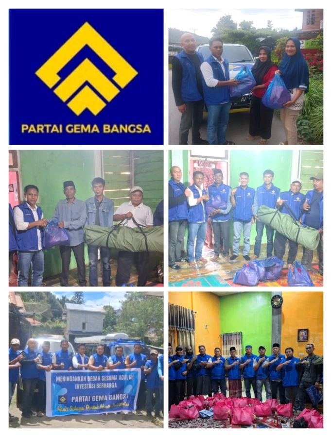 DPD Partai Gema Bangsa  Menyalurkan Bantuan Paket Sembako Ke Warga Aceh Tengah 