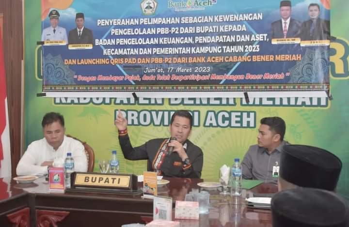 Efektifkan Penerimaan PBB, Pj Bupati Bener Meriah Launching Pembayaran Lewat QRIS BAS