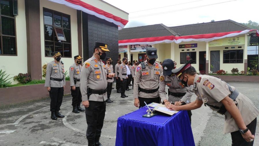 Kapolres Aceh Tengah Sertijab Kapolsek Lut Tawar dan Kapolsek Linge