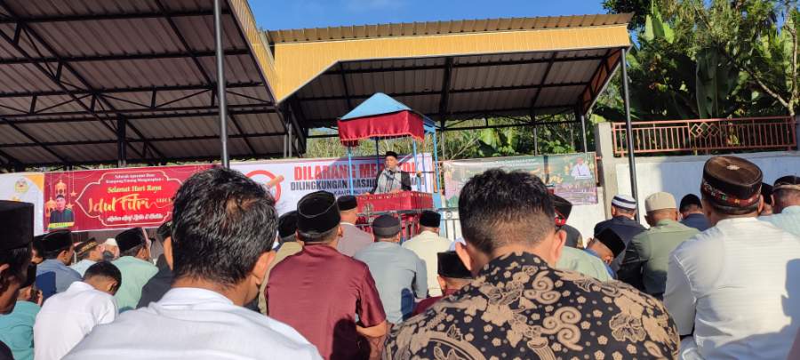 Mengisi Tausiah Shalat Idul Fitr1444 H Di Mesjid Umang, Tgk Nurdin AJ: 10 Kelebihan Berzakat Fitrah