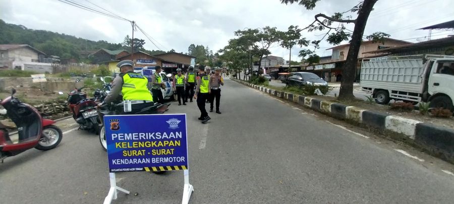 Mengurangi Pelanggaran Lalu Lintas, Satlantas Polres Aceh Tengah Gencar Melaksanakan Razia