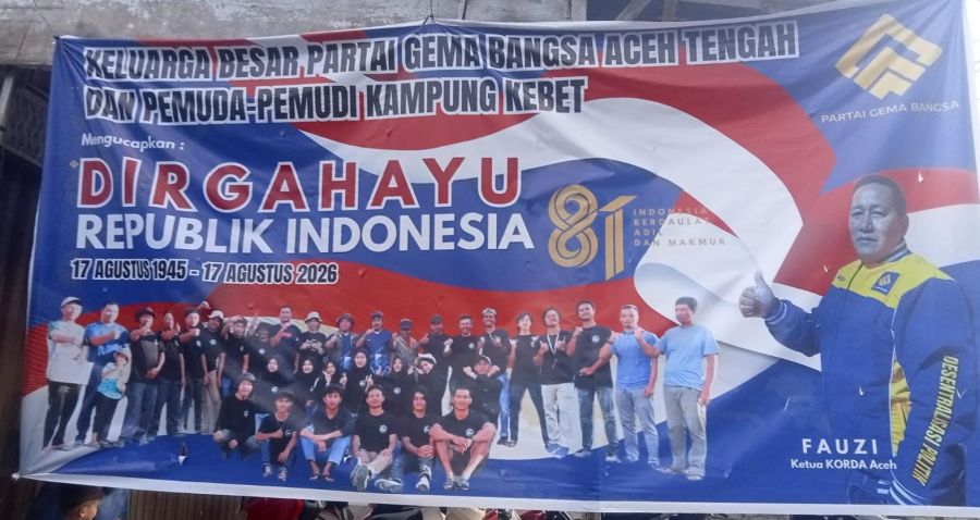 Meriahkan HUT RI Ke- 81, DPD Partai Gema Bangsa Aceh Tengah Hadir di Tengah Masyarakat Kampung Kebet