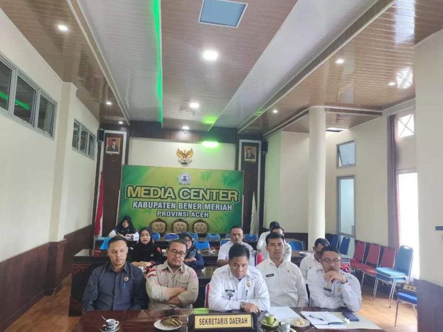 Pemda Bener Meriah Ikuti Webinar Dengan Kemendagri