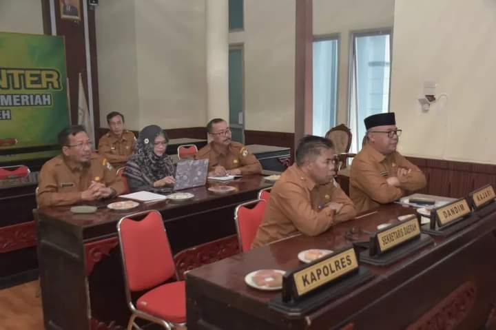 Pemkab Bener Meriah Ikuti Rakor Mingguan Terkait Langkah Konkret Pengendalian Inflasi Daerah