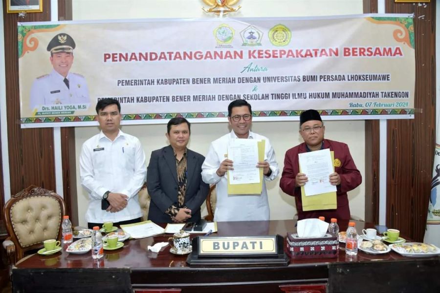Pemkab Bener Meriah Teken MoU Dengan Dua Perguruan Tinggi