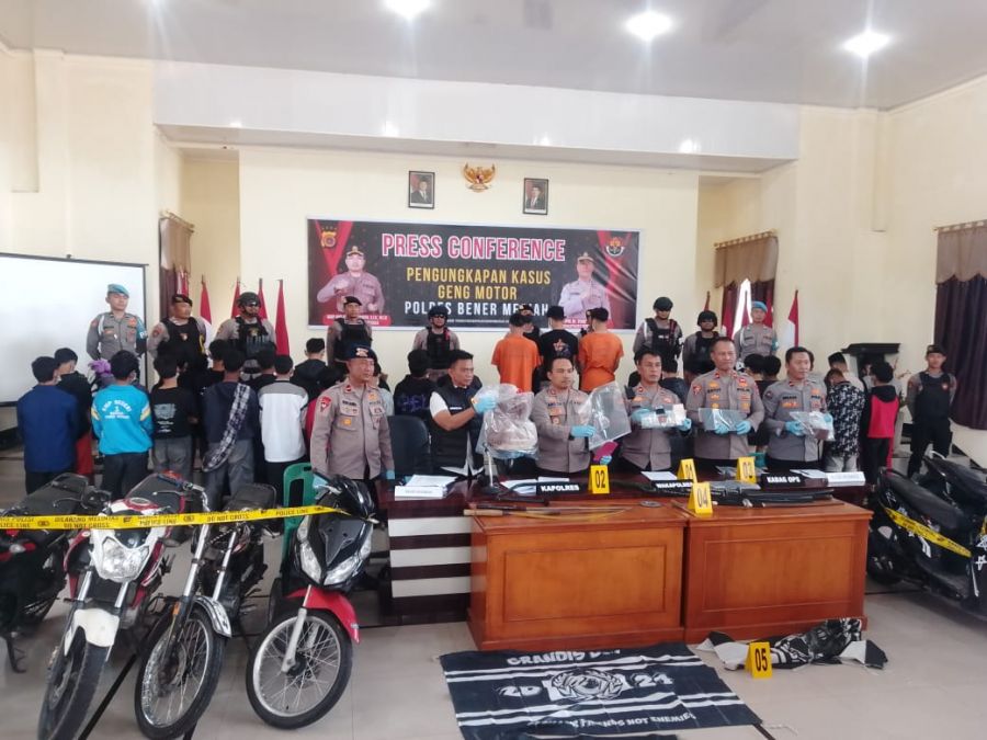 Polres Bener Meriah Ringkus 9 Geng Motor Penganiaya Dan Bersajam