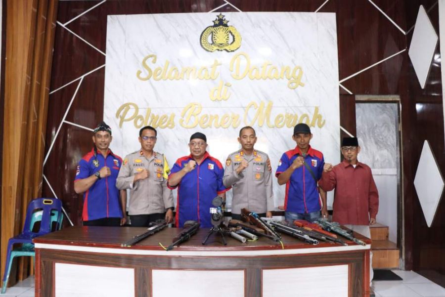Polres Bener Meriah Terima Penitipan Senjata Airsoftgun Jelang Pilkada Serentak 2024