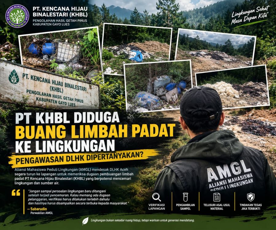 PT. KHBL Diduga Buang Limbah Padat ke Lingkungan, Pengawasan DLHK Gayo Lues Dipertanyakan?