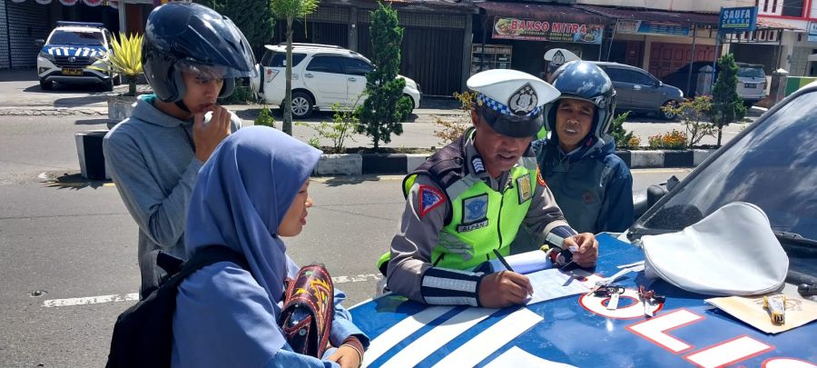 Satlantas Aceh Tengah Laksanakan Kegiatan Razia Pengguna Kendaraan Bermotor
