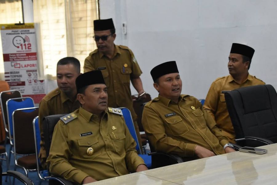 Wabup dan Sekda Aceh Tengah, Ikuti Rakor Pengendalian Inflasi dan Sosialisasi Sekolah Rakyat