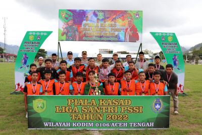 Liga Santri Piala KASAD di Wilayah Kodim 0106/ Aceh Tengah Dimenangkan Al Azhar FC